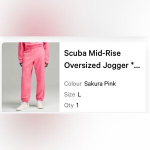 Pink Scuba Mid-Rise Joggers